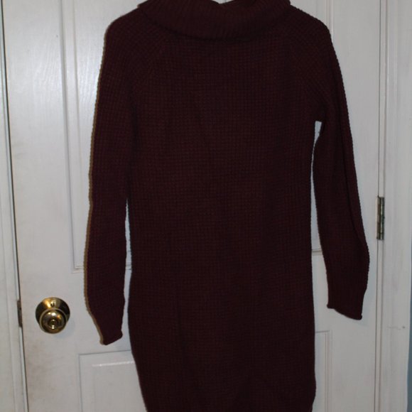 Toad & Co. Maroon Cowl Neck Sweater Dress - Women's Size Small - Picture 5 of 8